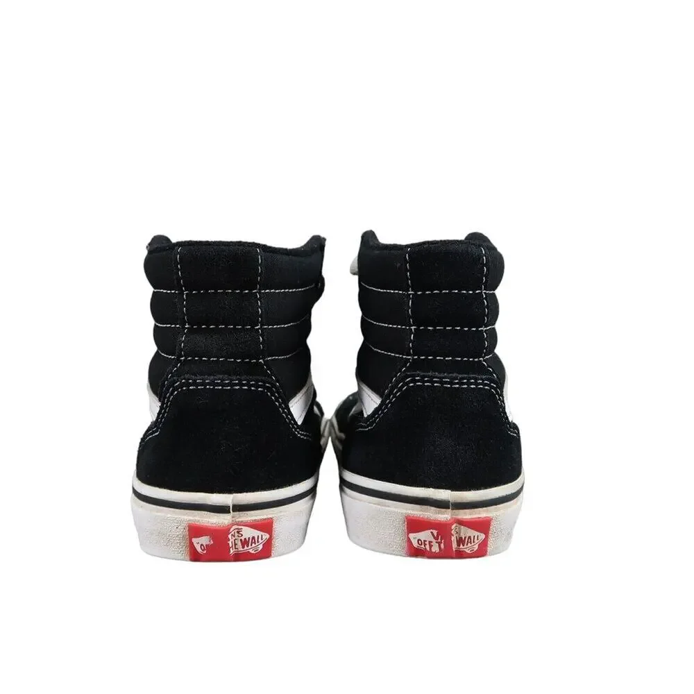 Vans Shoes Kids 3.5 Sneaker Sk8 Hi Skate Casual Suede Lace Up Black Active Youth